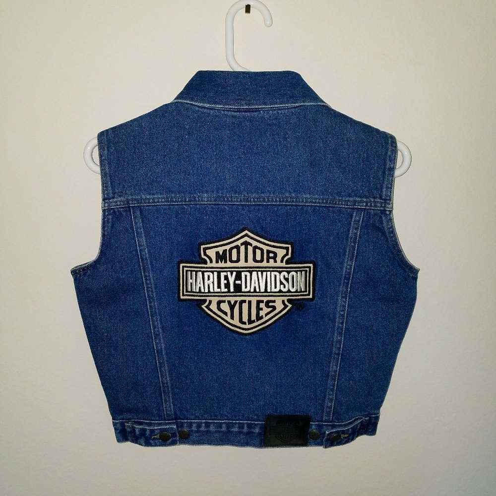 Authentic Harley Davidson jean vest